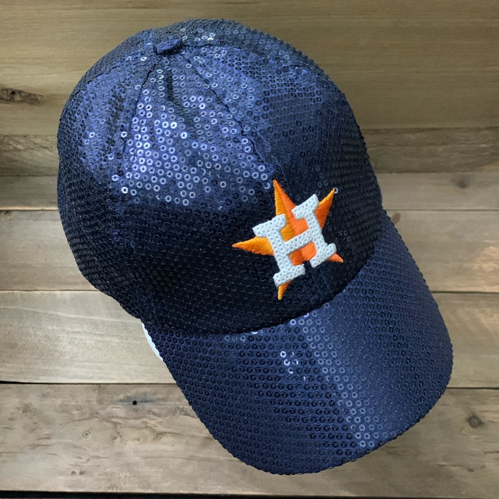 Astros Houston Dazzle Sequin Bling Slouch Cap